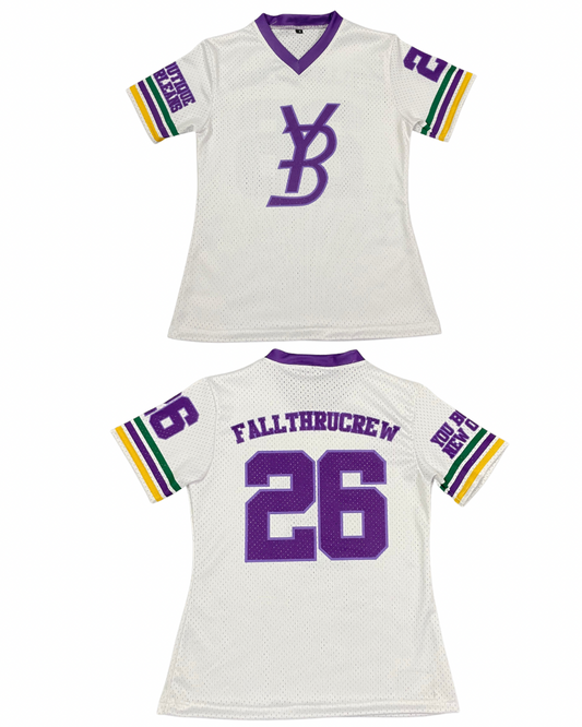 YB W/purple JERSEY size extra large