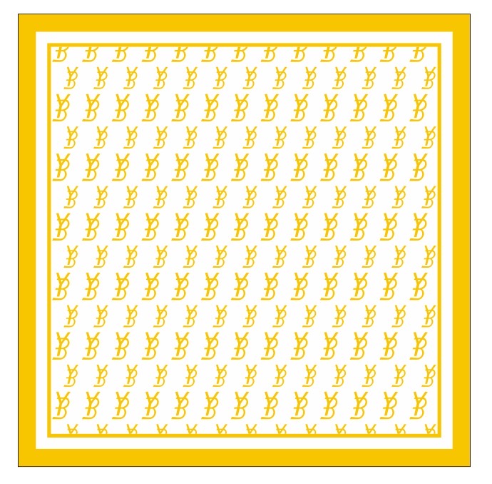 White/Yellow YB scarf