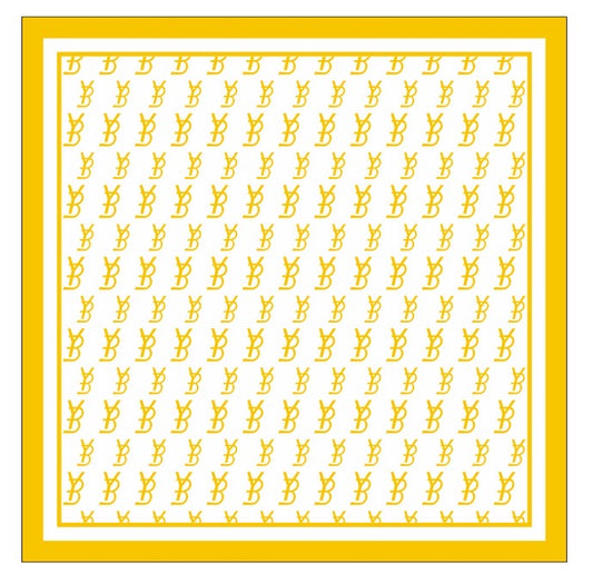 White/Yellow YB scarf