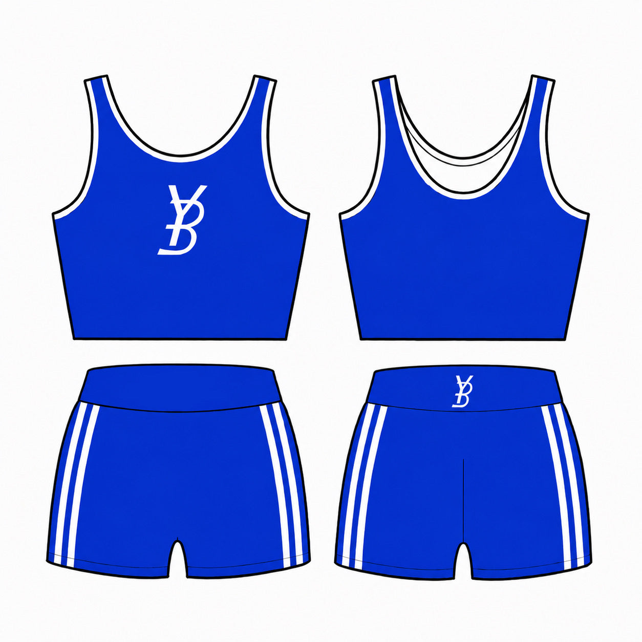 YB active blue set size SMALL