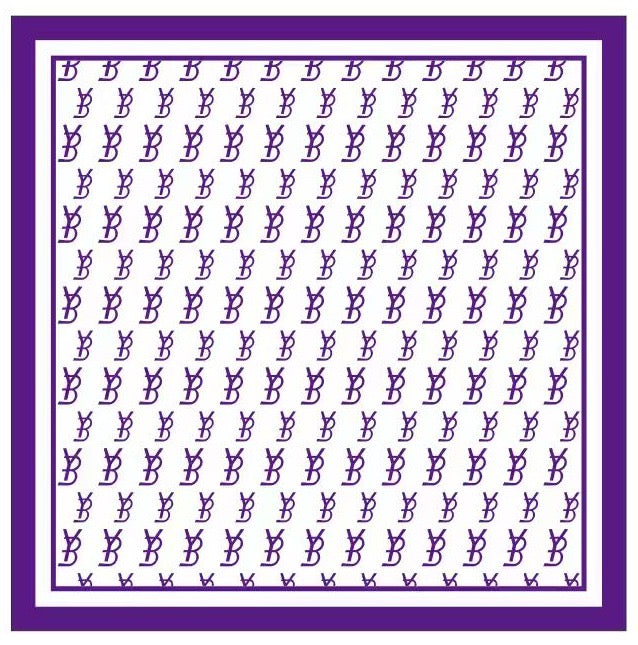 White/Purple YB scarf