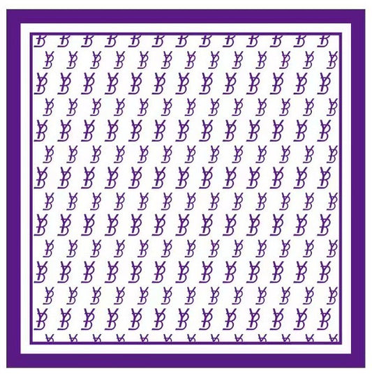 White/Purple YB scarf