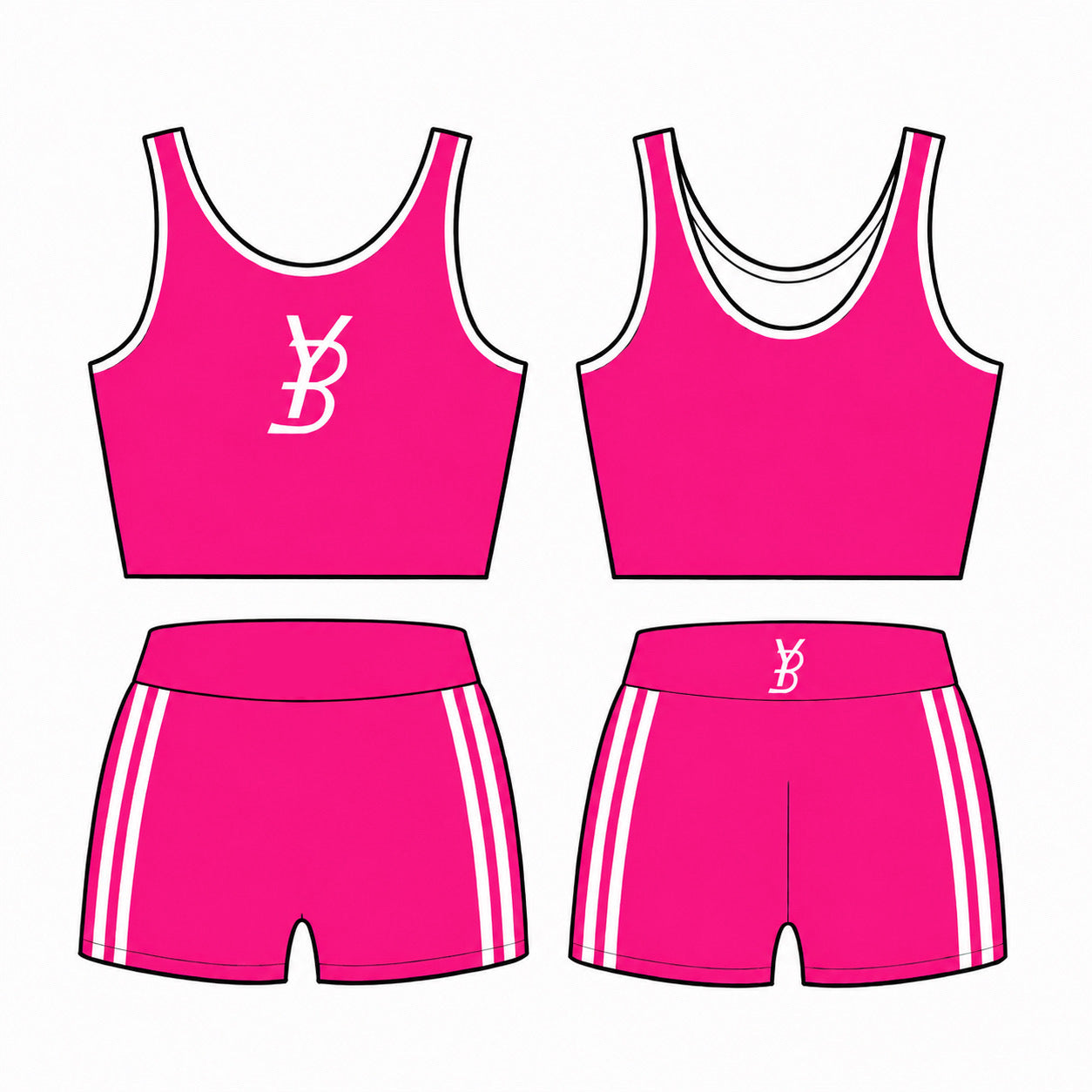 YB active pink set size LARGE