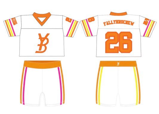 YB orange jersey shorts set size EXTRA LARGE